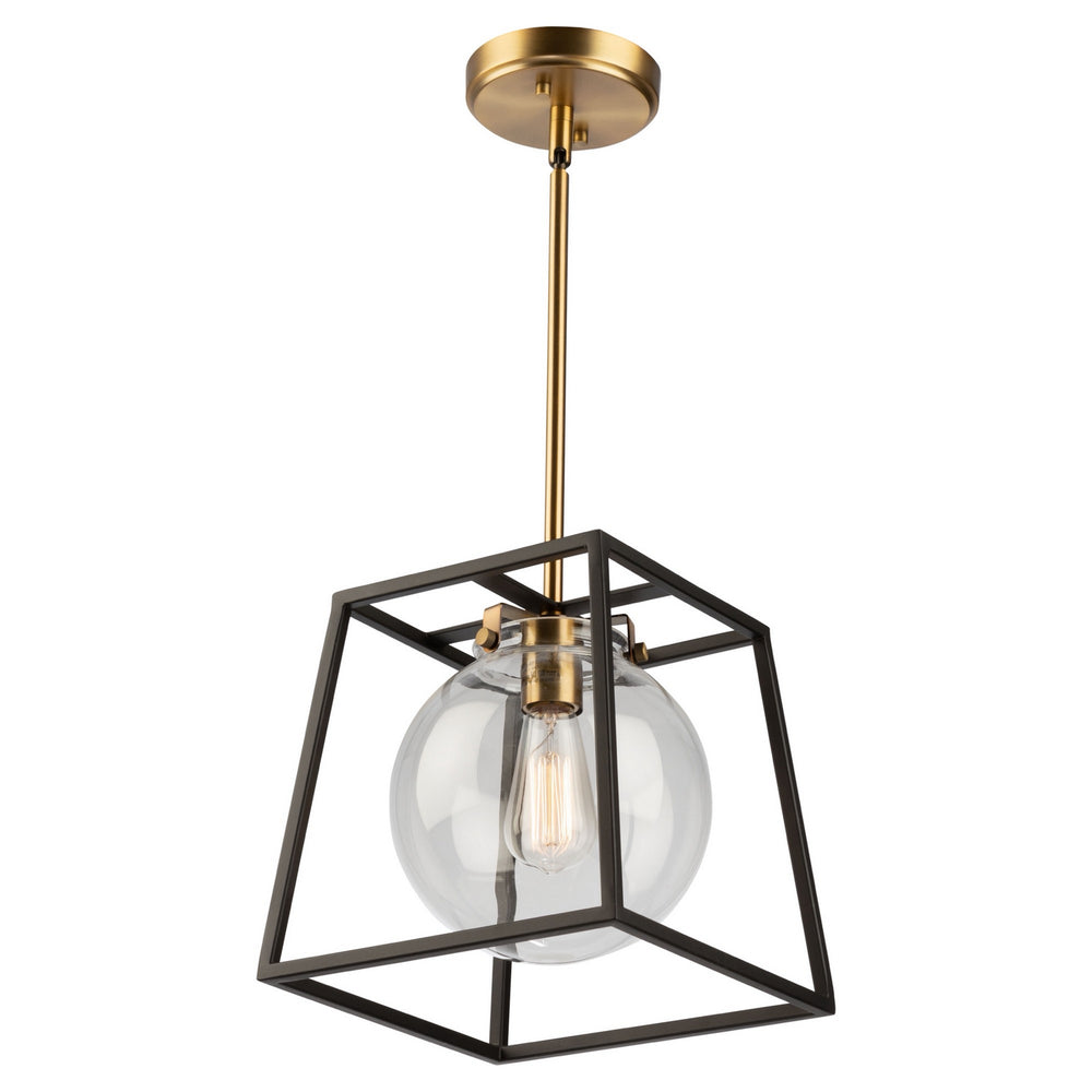 Artcraft Canada - AC11601VB - One Light Pendant - Bridgetown - Black & Harvest Brass