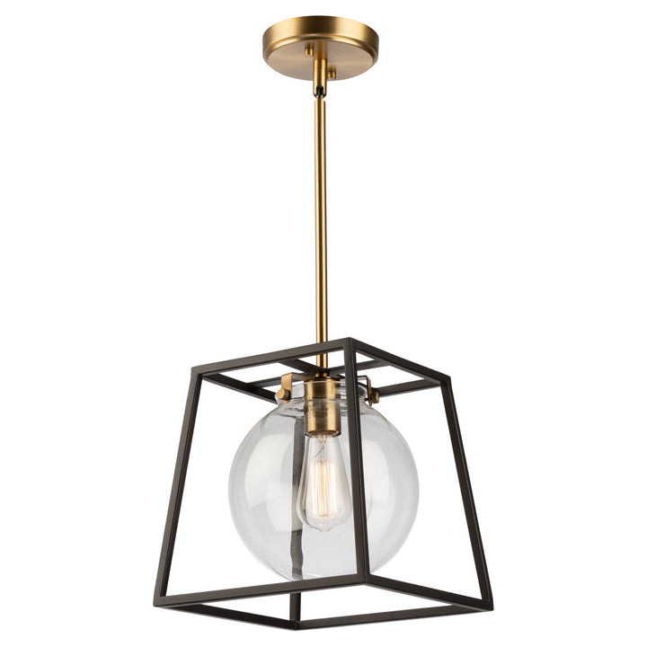 Artcraft Canada - AC11601VB - One Light Pendant - Bridgetown - Black & Harvest Brass