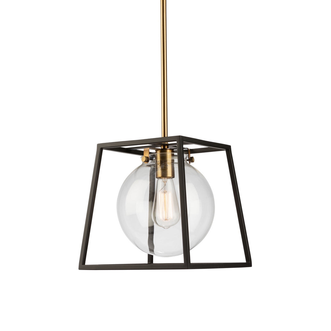 Artcraft Canada - AC11601VB - One Light Pendant - Bridgetown - Black & Harvest Brass