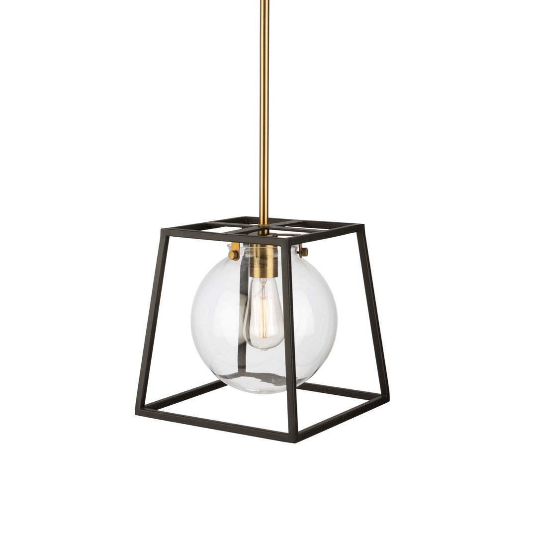 Artcraft Canada - AC11601VB - One Light Pendant - Bridgetown - Black & Harvest Brass