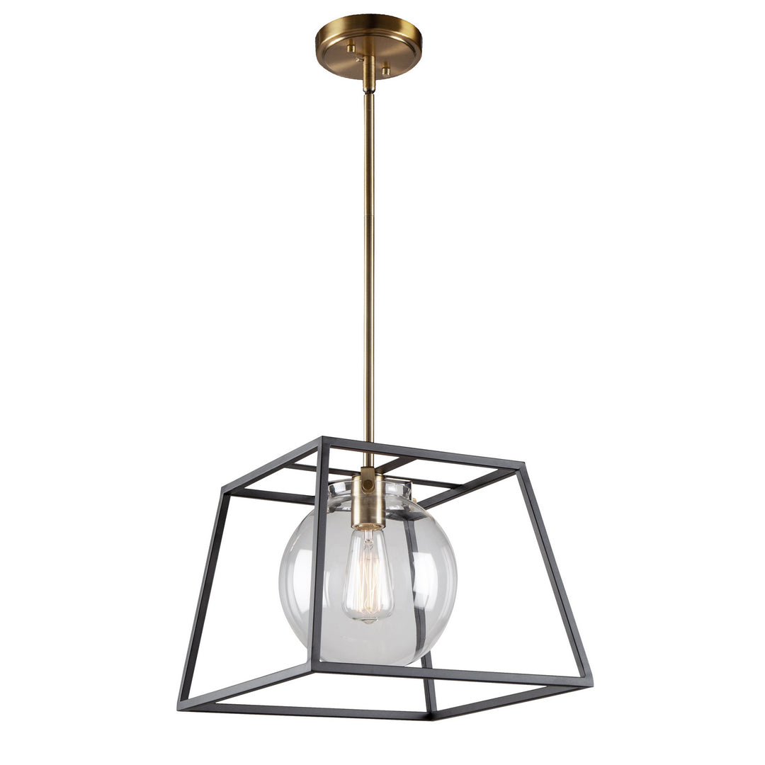 Artcraft Canada - AC11601VB - One Light Pendant - Bridgetown - Black & Harvest Brass