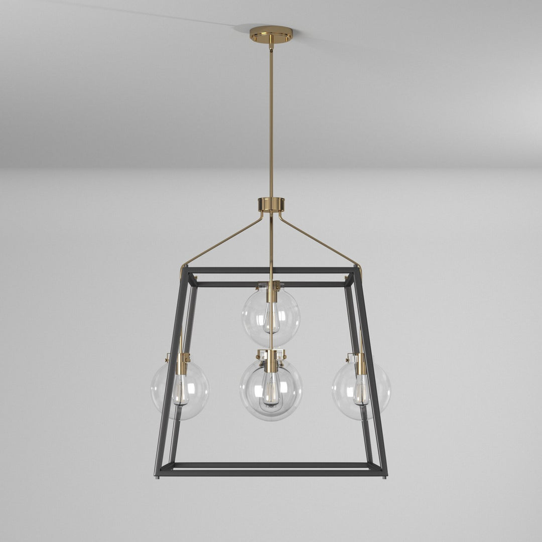 Artcraft Canada - AC11605VB - Five Light Chandelier - Bridgetown - Black & Harvest Brass