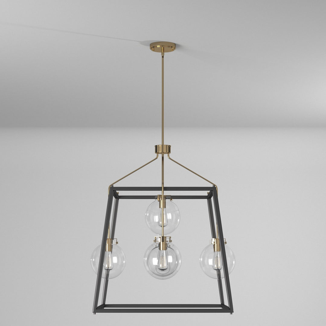 Artcraft Canada - AC11605VB - Five Light Chandelier - Bridgetown - Black & Harvest Brass
