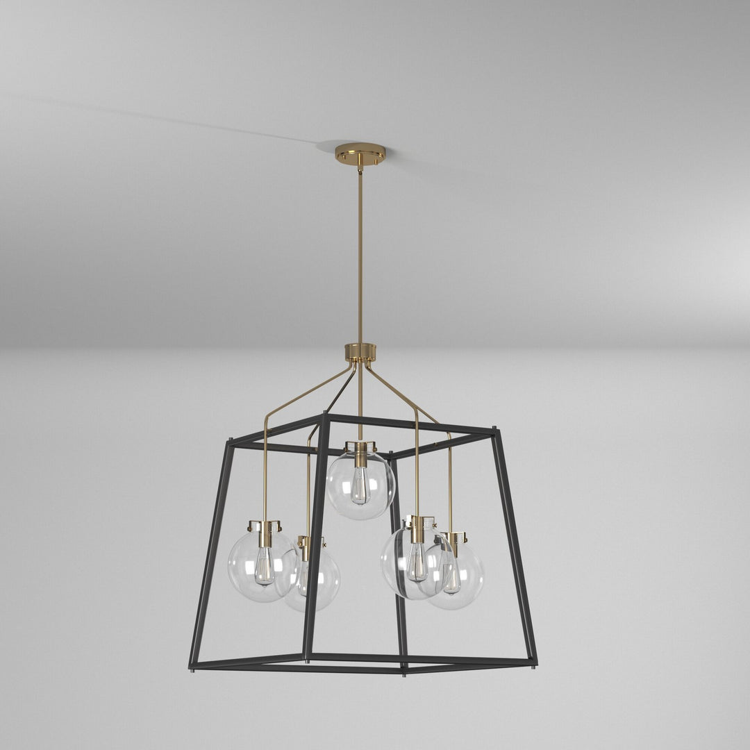 Artcraft Canada - AC11605VB - Five Light Chandelier - Bridgetown - Black & Harvest Brass