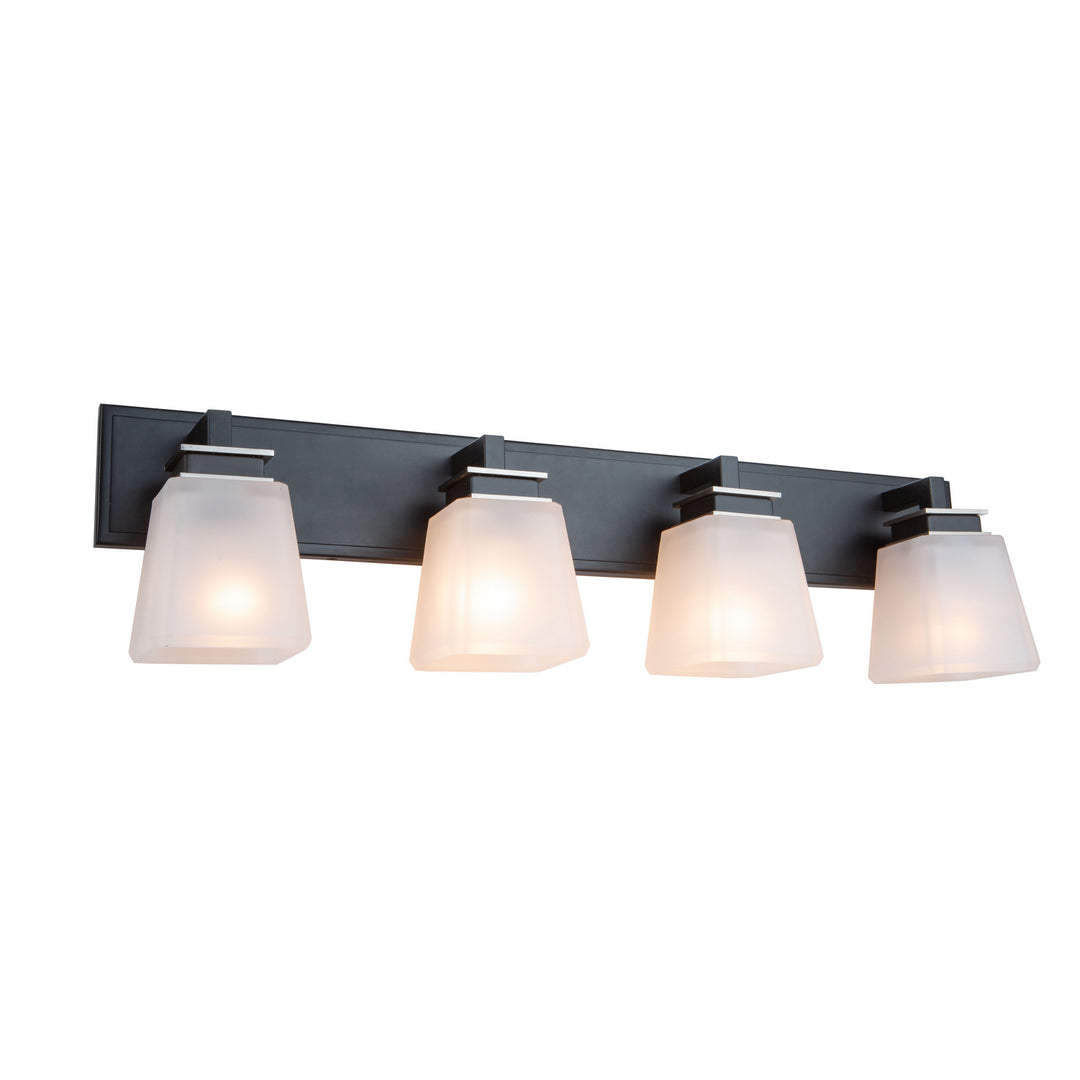 Eastwood Four Light Wall Mount in Black & Brushed Nickel - available from The Lighting Shoppe, trusted by Canadian homeowners