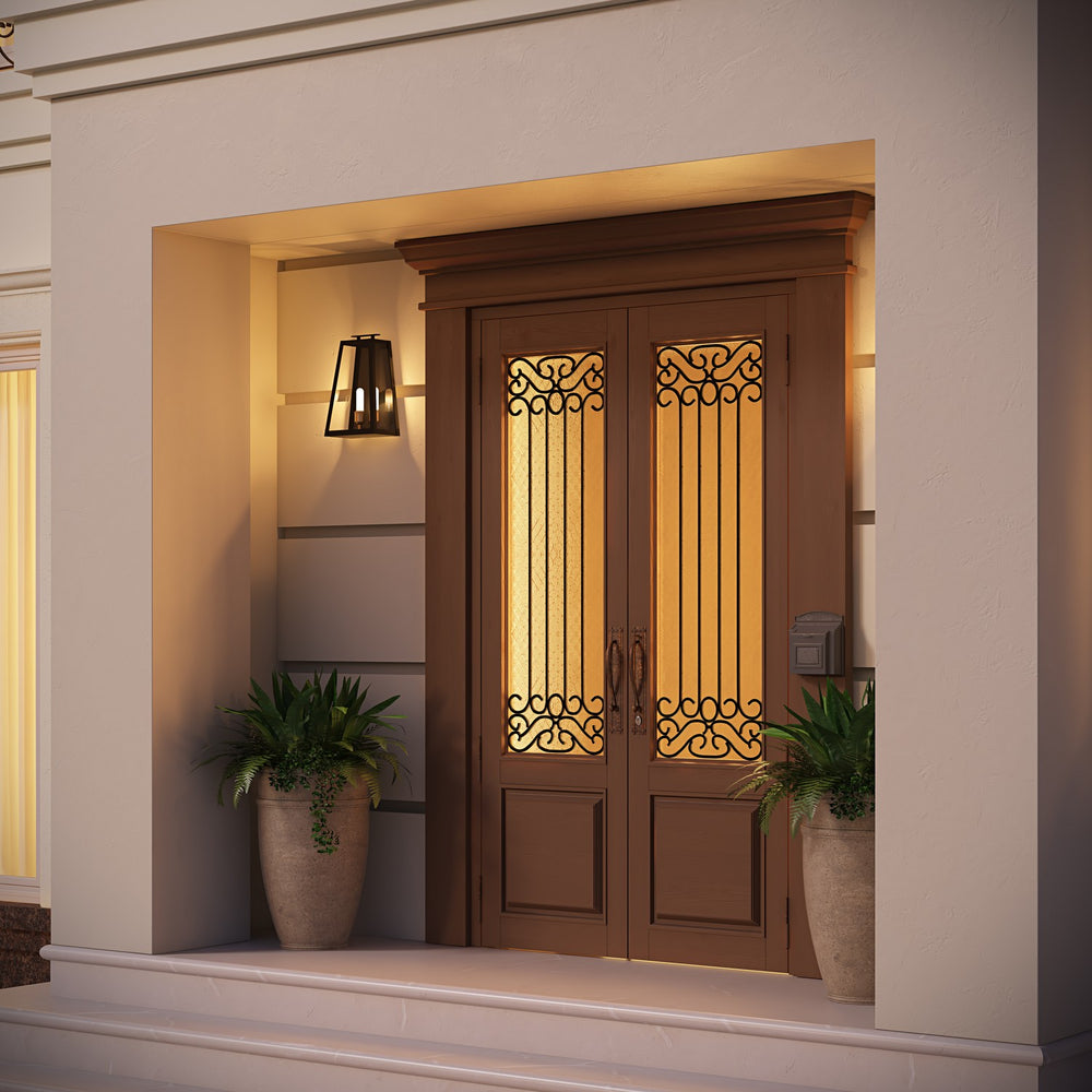 Artcraft Canada - AC8109BK - Two Light Outdoor Wall Mount - Charleston - Black, Vintage Gold