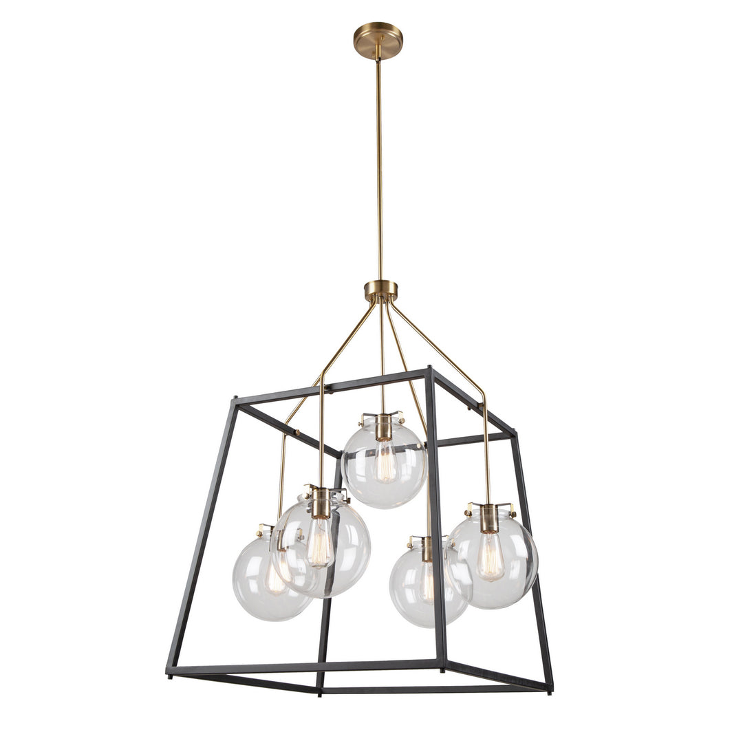 Artcraft Canada - AC11605VB - Five Light Chandelier - Bridgetown - Black & Harvest Brass