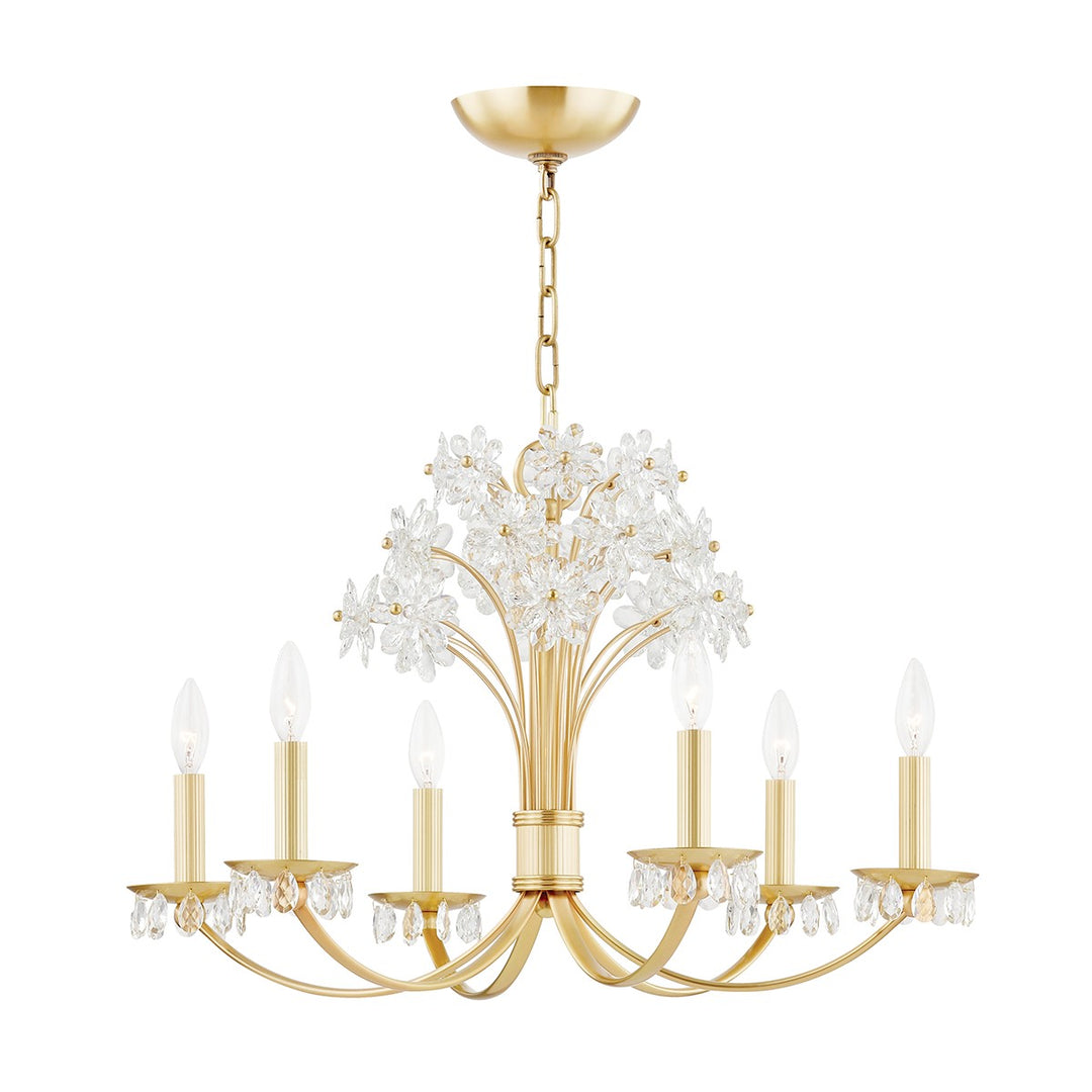 Beaumont Six Light Chandelier in Aged Brass - available from The Lighting Shoppe, trusted by Canadian homeowners