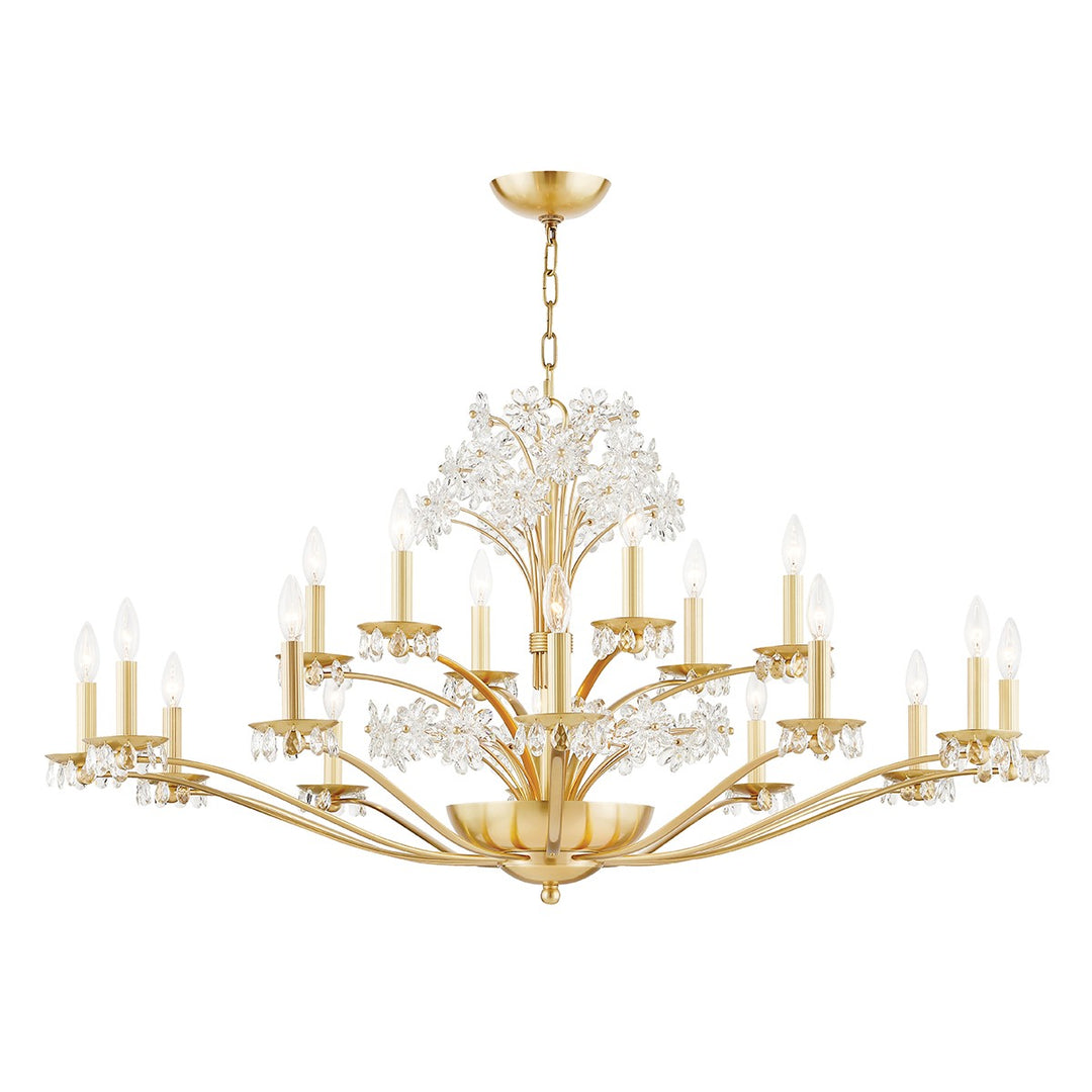 Beaumont 20 Light Chandelier in Aged Brass - available from The Lighting Shoppe, trusted by Canadian homeowners