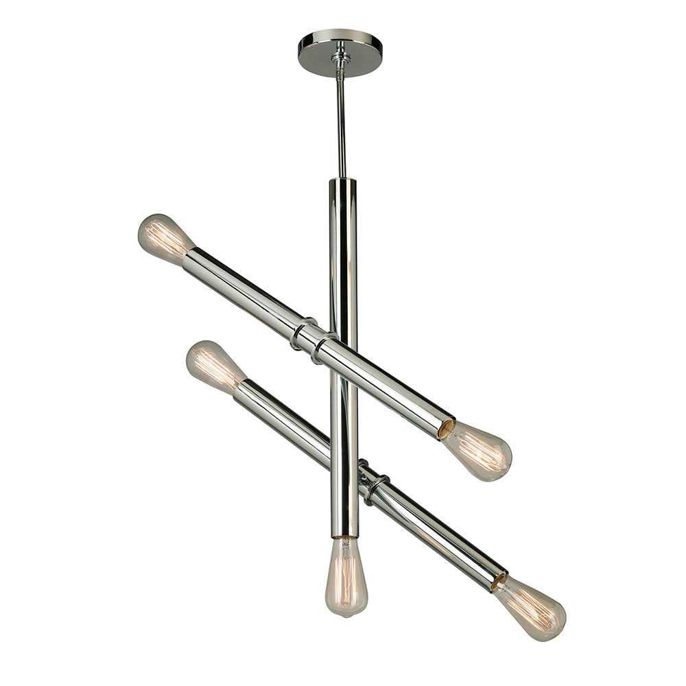 Drucker Five Light Pendant in Black Eglo Canada