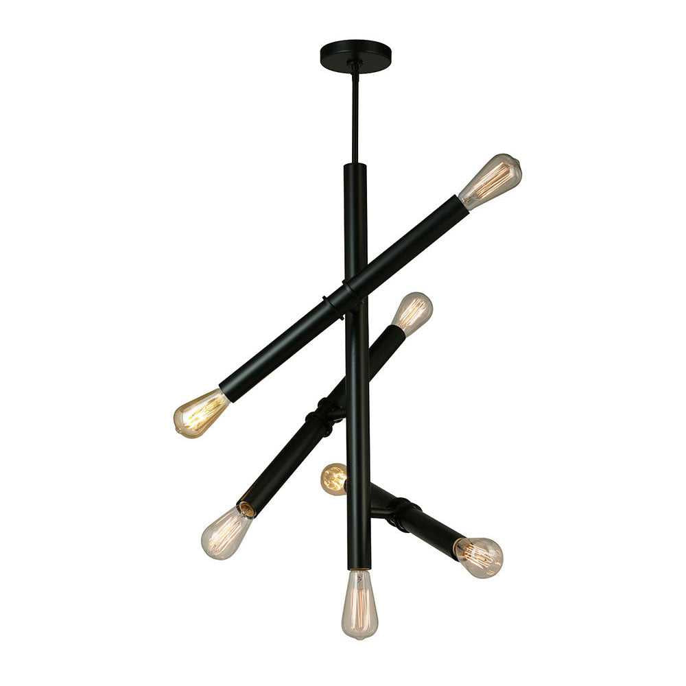 Drucker Seven Light Pendant in Black Eglo Canada