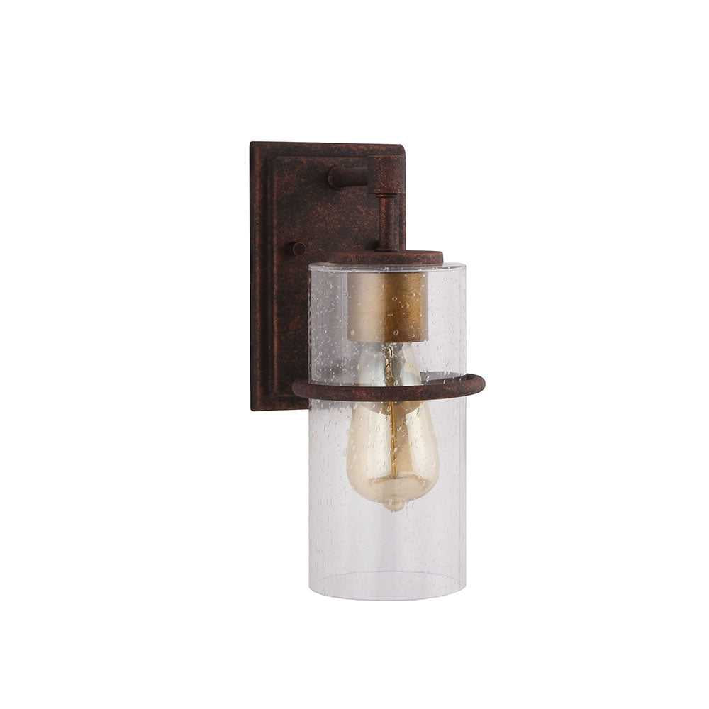 Brandel One Light Outdoor Wall Mount in Rust/Gold Eglo Canada