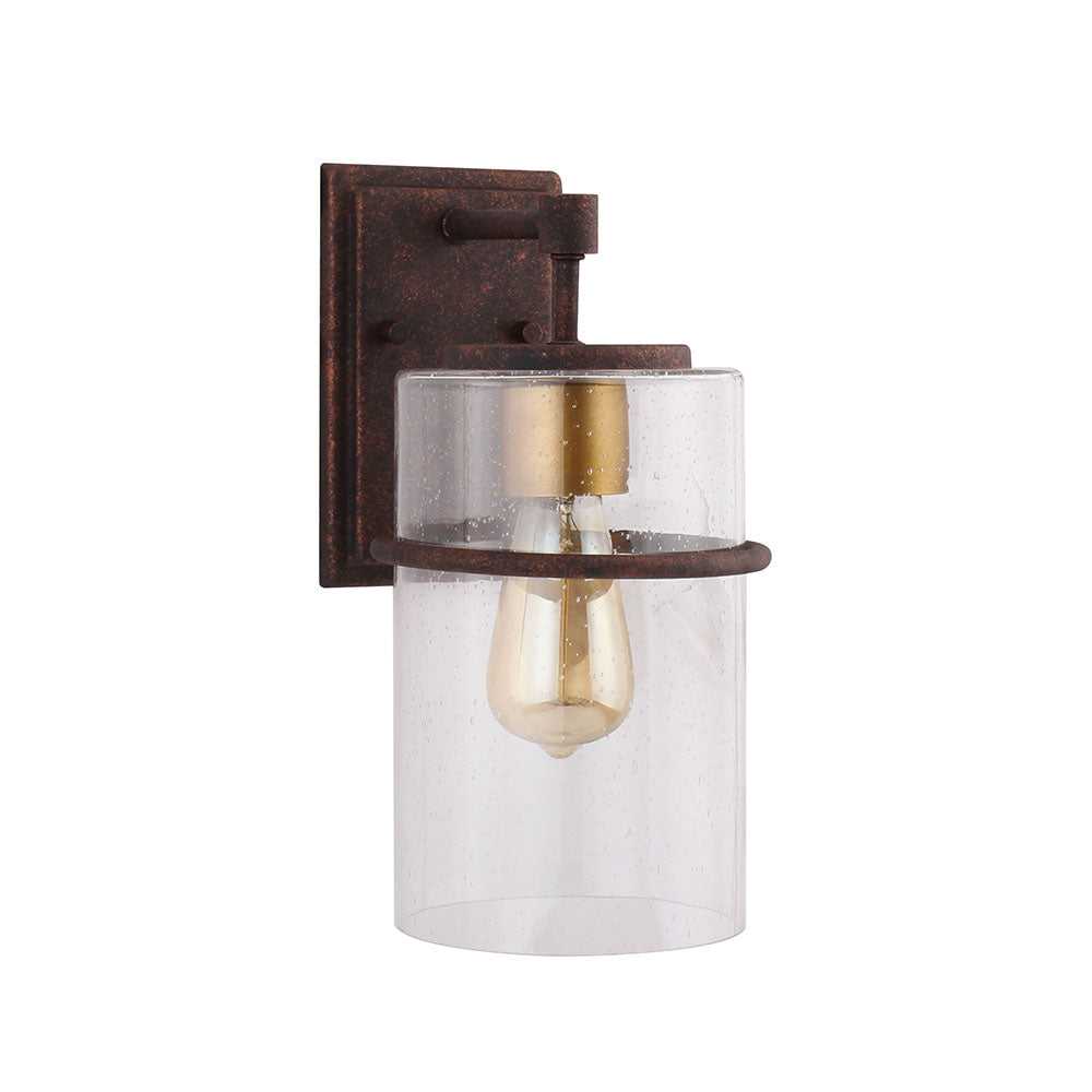 Brandel One Light Outdoor Wall Mount in Rust/Gold Eglo Canada