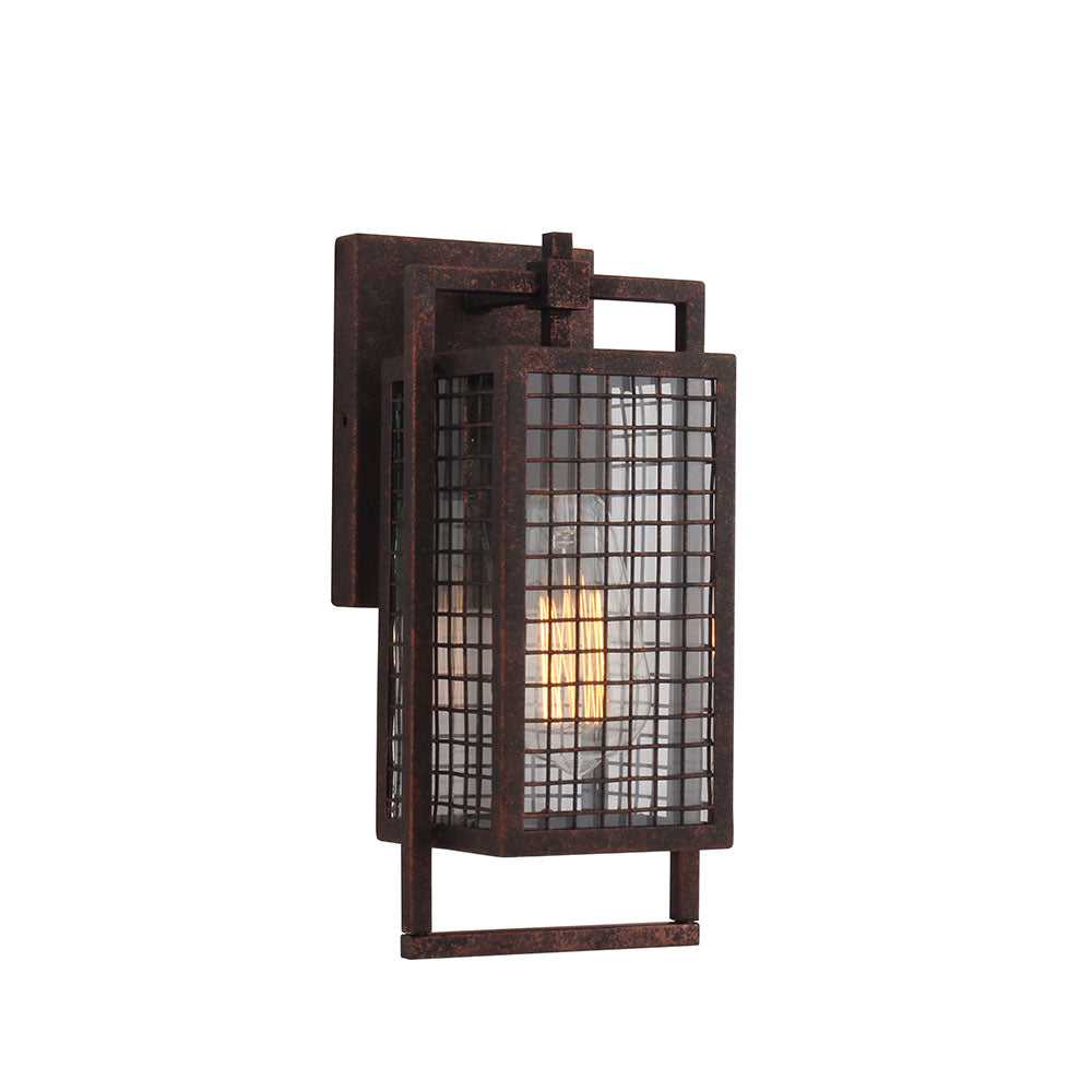Garraux One Light Outdoor Wall Mount in Rust Eglo Canada