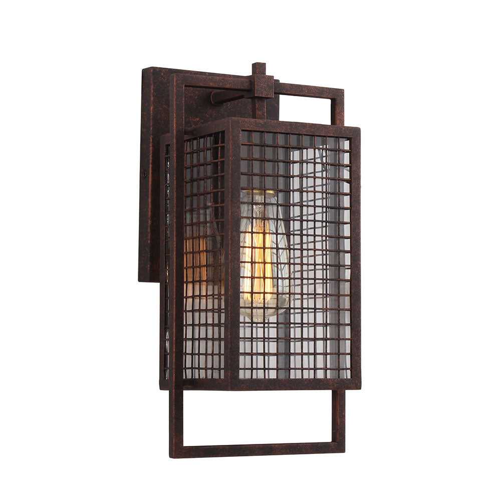 Garraux One Light Outdoor Wall Mount in Rust Eglo Canada