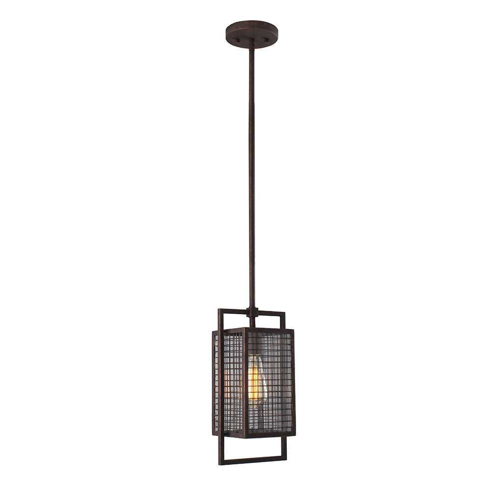 Garraux One Light Pendant in Rust Eglo Canada