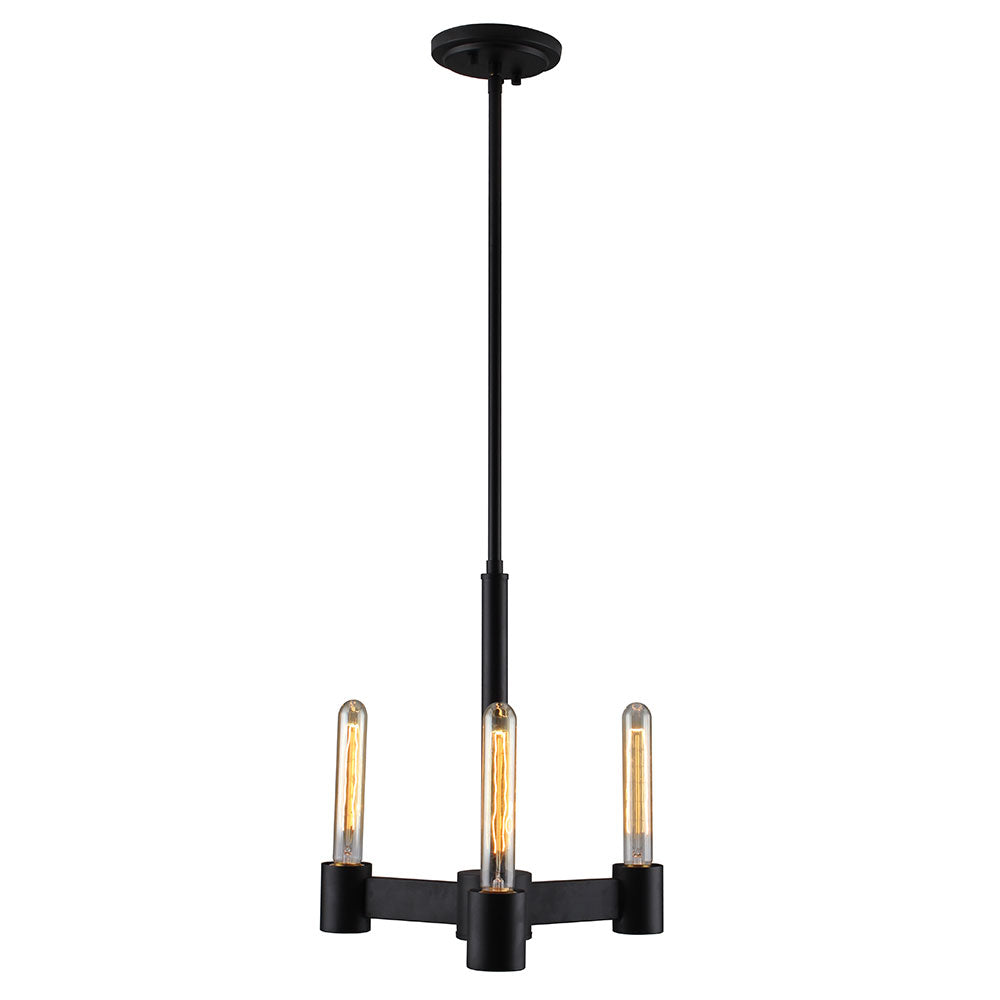 Broyles Three Light Chandelier in Matte Black Eglo Canada