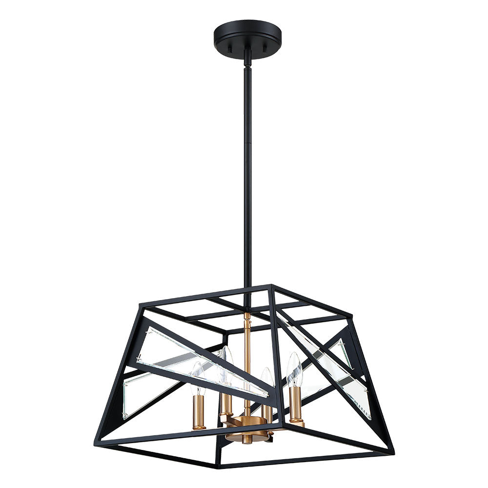 Eglo Canada - 204594A - Four Light Pendant - Corrietes - Matte Black