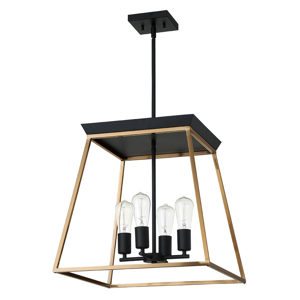 Eglo Canada - 204595A - Four Light Pendant - Paulino - Brushed Gold And Matte Black