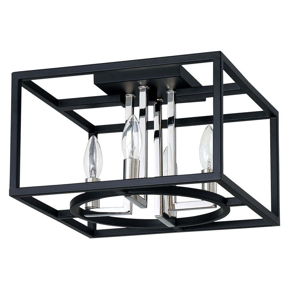 Eglo Canada - 204602A - Four Light Ceiling Mount - Mundazo - Black And Chrome