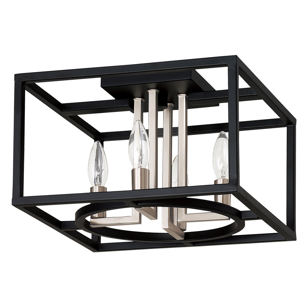 Eglo Canada - 204605A - Four Light Ceiling Mount - Mundazo - Black And Brushed Nickel