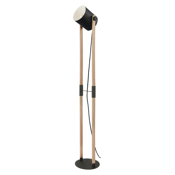 Eglo Canada - 43048A - One Light Floor Lamp - Hornwood - Black & Natural Wood