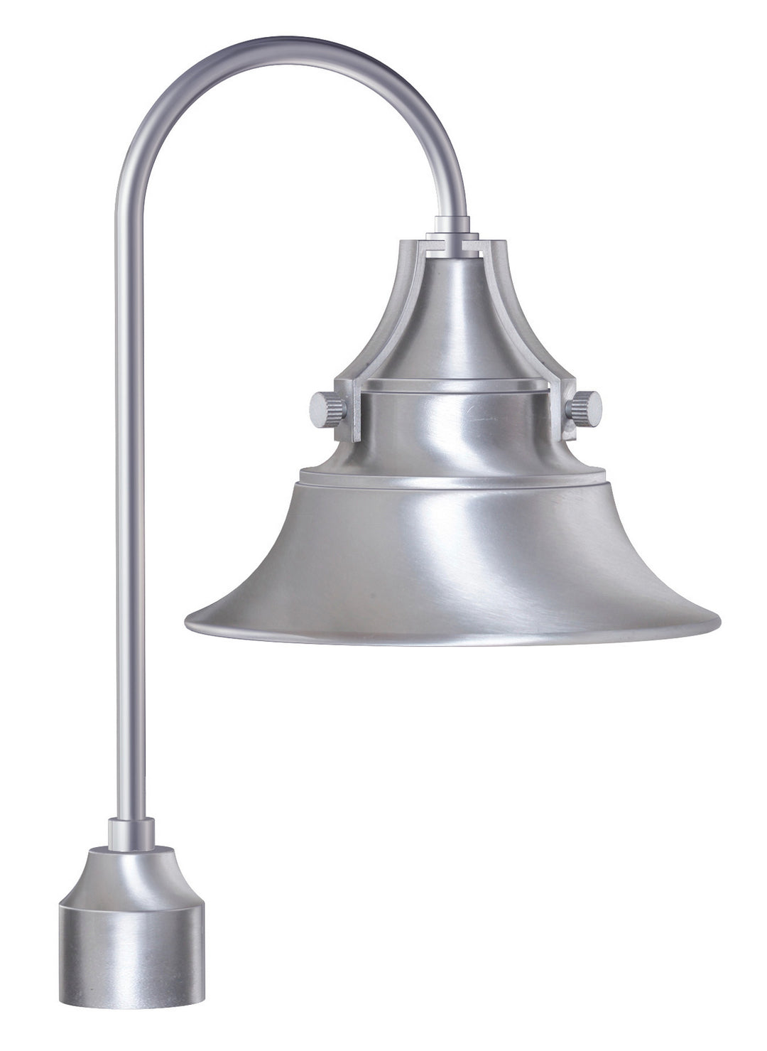 Union One Light Post Mount in Satin Aluminum - available from The Lighting Shoppe, trusted by Canadian homeowners