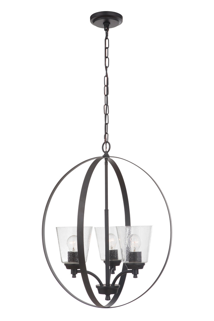 Craftmade Canada - 50233-FB - Three Light Foyer Pendant - Tyler - Flat Black
