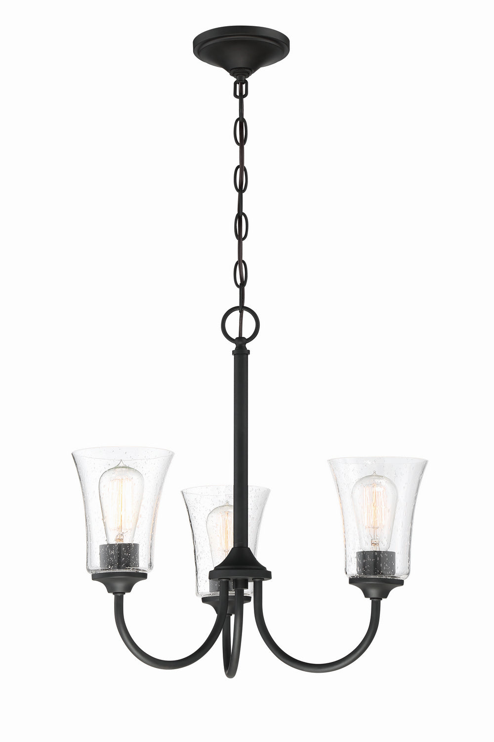 Craftmade Canada - 50423-FB - Three Light Chandelier - Gwyneth - Flat Black