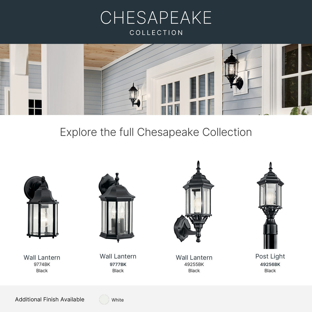 Kichler Canada - 9777BK - Three Light Outdoor Wall Mount - Chesapeake - Black