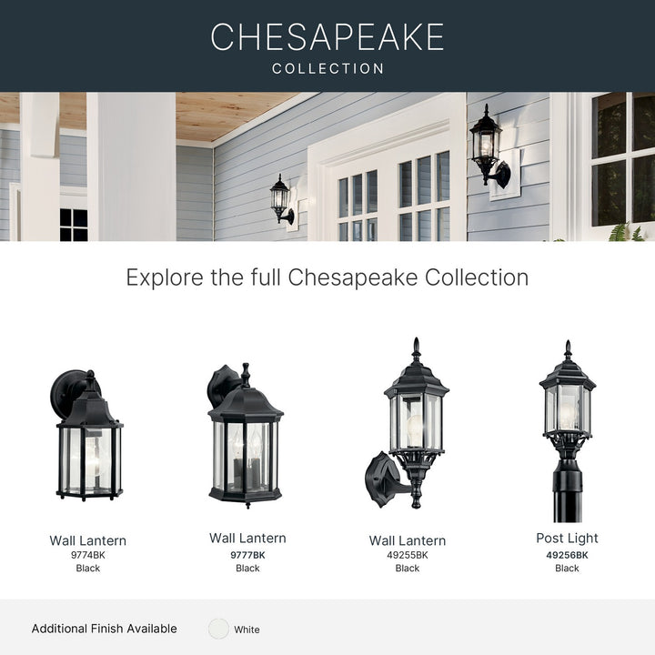 Kichler Canada - 9777BK - Three Light Outdoor Wall Mount - Chesapeake - Black