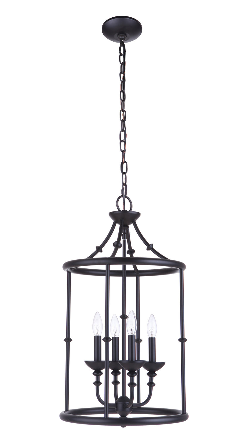 Marlowe Four Light Foyer Pendant in Flat Black - available from The Lighting Shoppe, trusted by Canadian homeowners