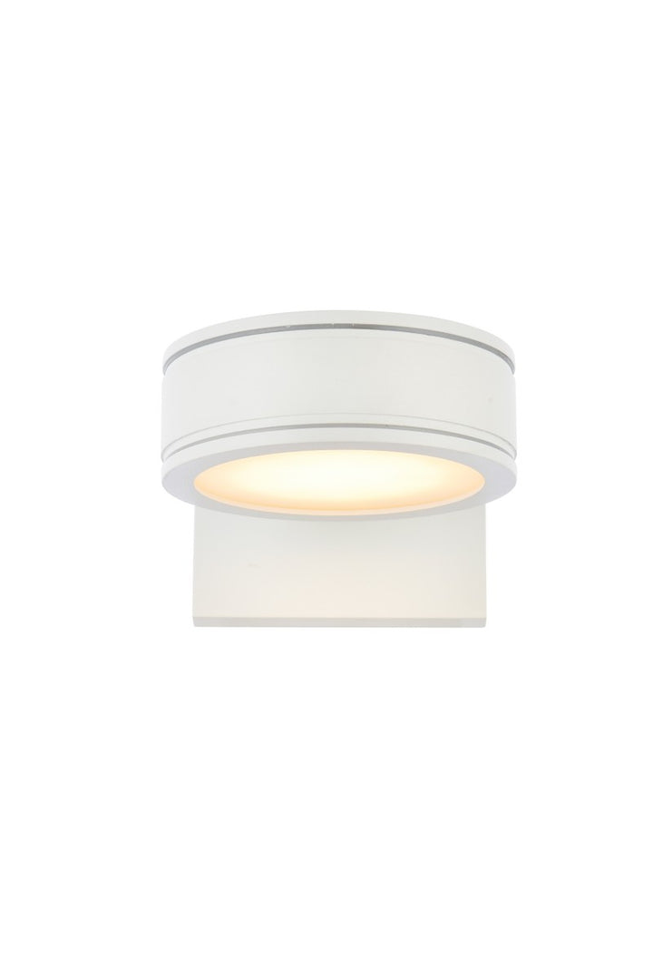 Raine LED Outdoor Wall Lamp in White - available from The Lighting Shoppe, trusted by Canadian homeowners