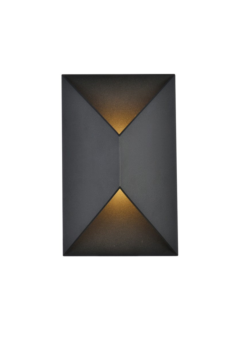 Elegant Lighting - LDOD4022BK - LED Outdoor Wall Lamp - Raine - black