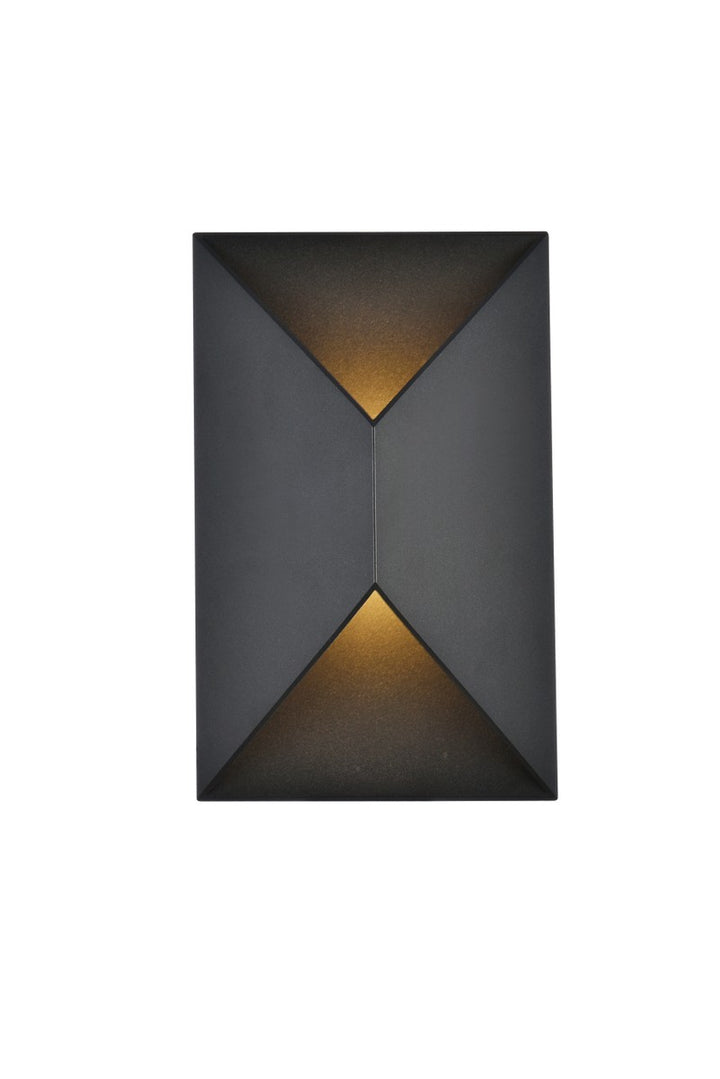 Elegant Lighting - LDOD4022BK - LED Outdoor Wall Lamp - Raine - black