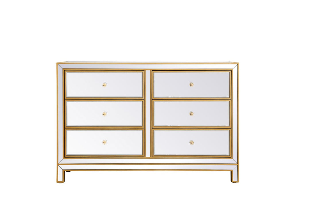 Elegant Lighting - MF72017G - Dresser - REFLEXION - Antique gold