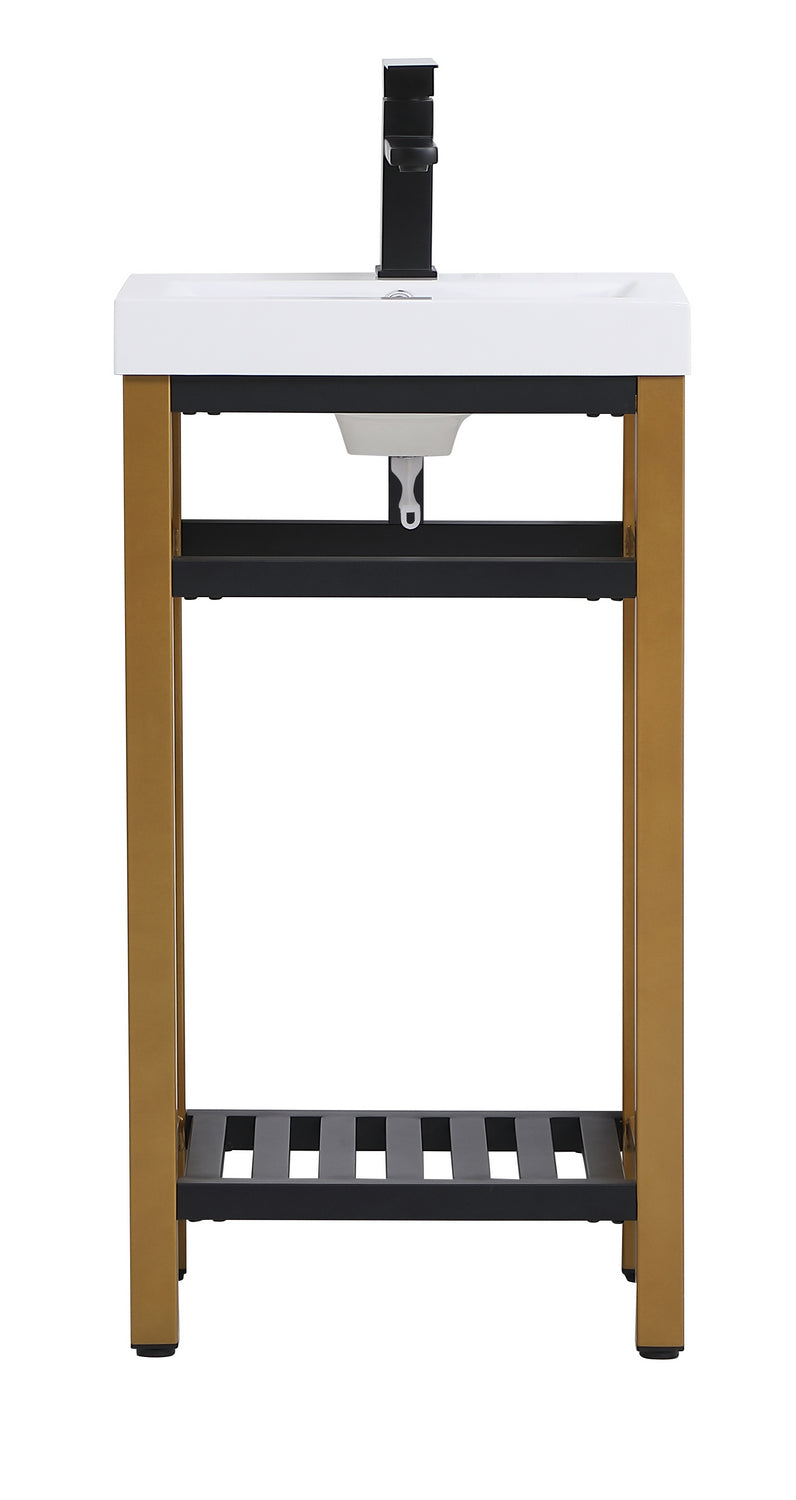 Raya Single Bathroom Vanity in Golden Black - available from The Lighting Shoppe, trusted by Canadian homeowners