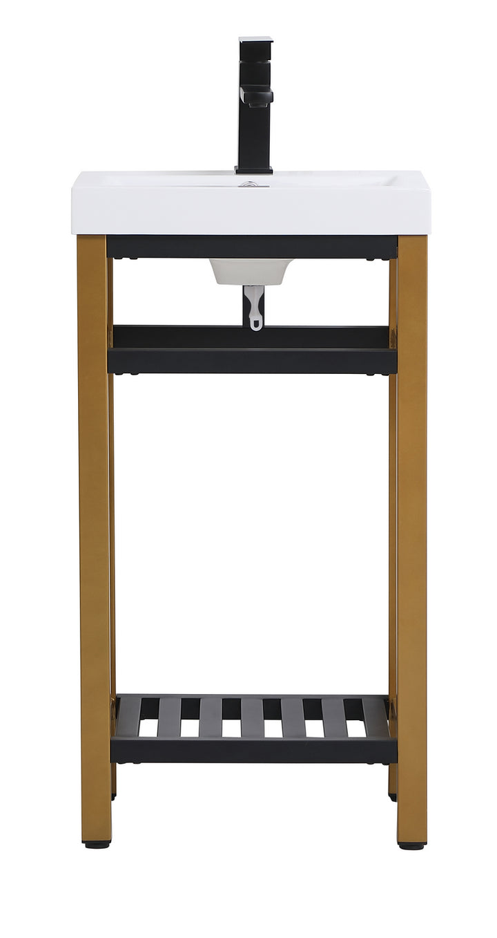Raya Single Bathroom Vanity in Golden Black - available from The Lighting Shoppe, trusted by Canadian homeowners