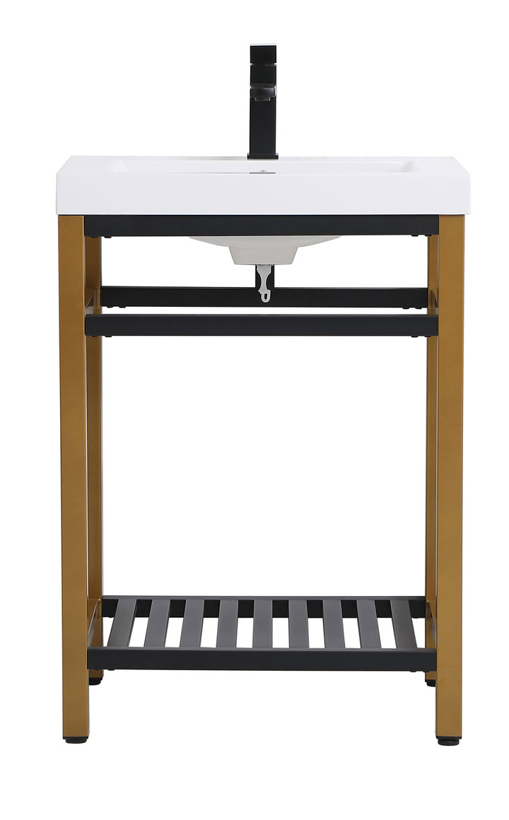 Raya Single Bathroom Vanity in Golden Black - available from The Lighting Shoppe, trusted by Canadian homeowners