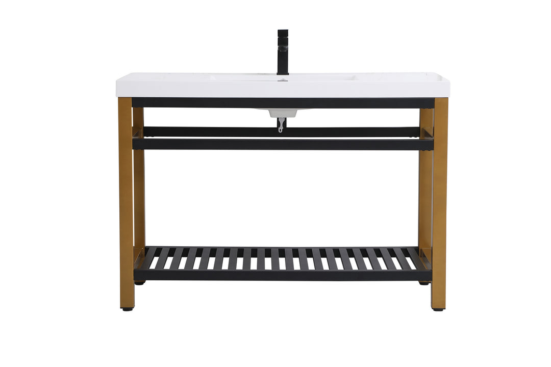 Raya Single Bathroom Vanity in Golden Black - available from The Lighting Shoppe, trusted by Canadian homeowners