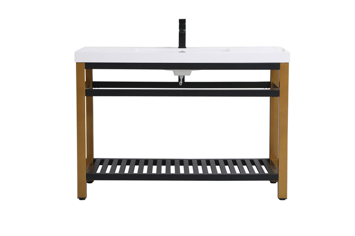 Raya Single Bathroom Vanity in Golden Black - available from The Lighting Shoppe, trusted by Canadian homeowners