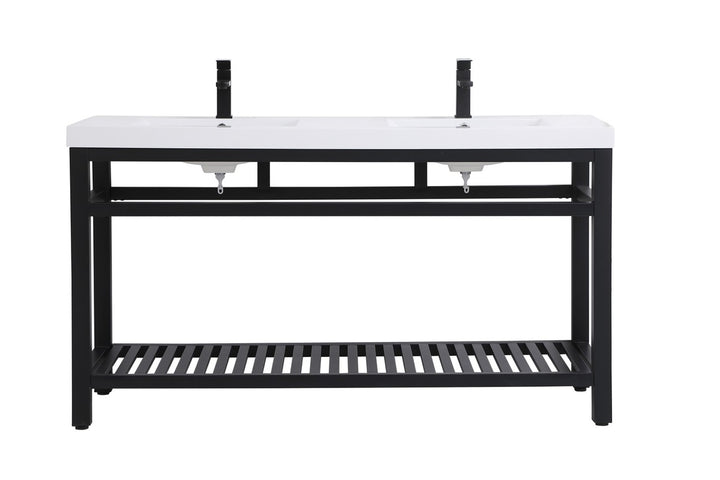 Elegant Lighting - VF14060DBK - Double Bathroom Vanity - Raya - black