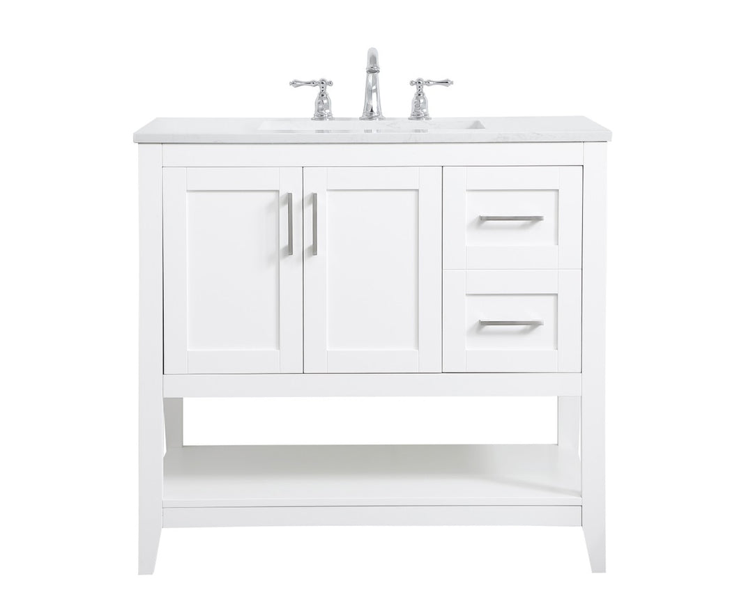 Elegant Lighting - VF16036WH - Single Bathroom Vanity - aubrey - White