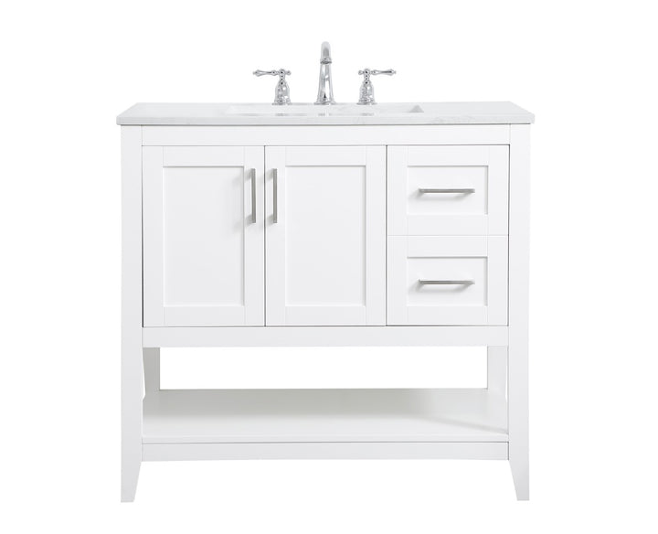 Elegant Lighting - VF16036WH - Single Bathroom Vanity - aubrey - White