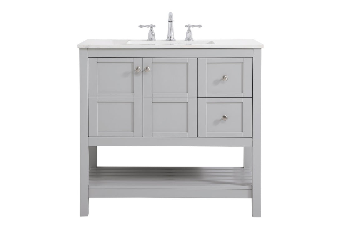 Elegant Lighting - VF16436GR - Single Bathroom Vanity - Theo - Gray