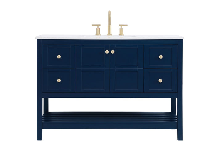 Elegant Lighting - VF16448BL - Single Bathroom Vanity - Theo - Blue
