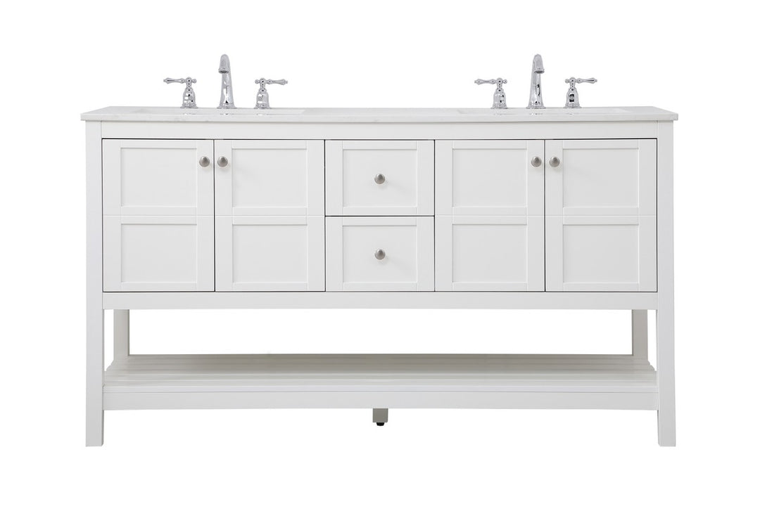 Elegant Lighting - VF16460DWH - Single Bathroom Vanity - Theo - White