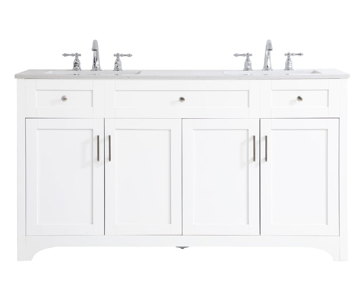 Elegant Lighting - VF17060DWH - Double Bathroom Vanity - moore - White