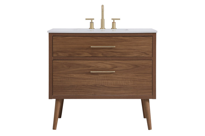 Elegant Lighting - VF41036WB - Bathroom Vanity Set - Boise - Walnut Brown