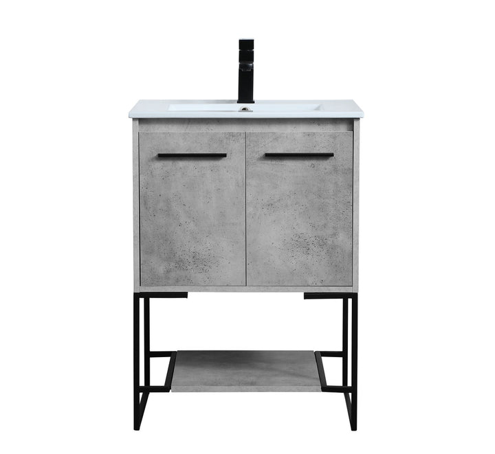 Elegant Lighting - VF42024CG - Single Bathroom Vanity - Gerard - Concrete Grey